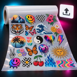 Upload print-ready DTF gang sheet product preview